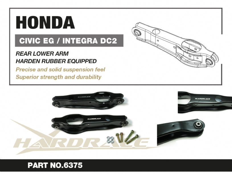 Hardened Rubber Rear Lower Control Arm - 2pcs/set (88 CR-X Si & TYPE R ONLY)