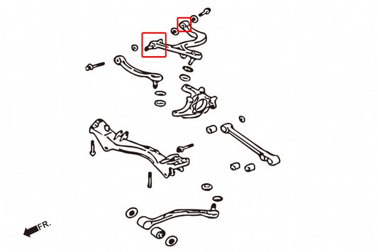 Pillow Ball Rear Upper Control Arm Bushings - 4pcs/set