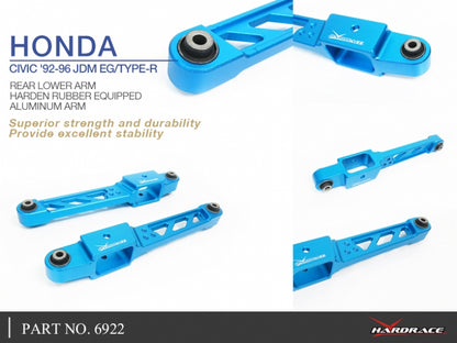 Hardened Rubber Rear Lower Control Arm - 2 pcs/set (88 CR-X Si, JDM EF, EG & Integra Type R only)