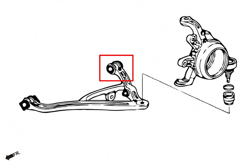 Hardened Rubber Rear Lower Arm Bushing (rear side) - 2pcs/set