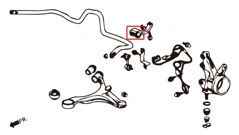 Front Stabilizer Bushing - 2pcs/set 23mm