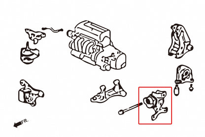 Hardened Rubber Transmission Mount - 1 pcs/set (RACE version)